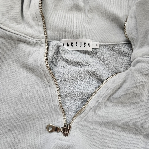 Lacausa Cosmo Zip Up Sweatshirt Two-Tone Cozy Vibes Size Large - Picture 7 of 12